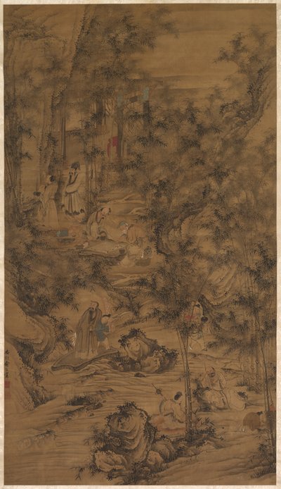 Bamboo Groven seitsemän arvoista tekijältä China, Qing dynasty