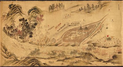 Kartta venäläisleirillä Itä-Siperiassa, 1689-1722 tekijältä Chinese Master