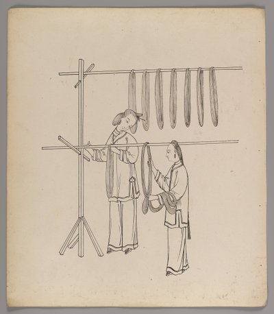 Erillisten lehtien albumi: Silk Cultivation and Production (muste paperille) (katso myös 499288-303) tekijältä Chinese School