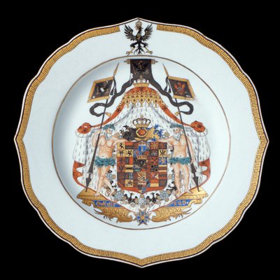 An Armorial ruokalautanen, Qianlong-kausi (1736-1795) n. 1755 (posliini) tekijältä Chinese School
