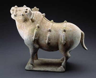 Bull, Sotivien valtioiden aikakausi, 1027-220 eKr. (keramiikka) tekijältä Chinese School