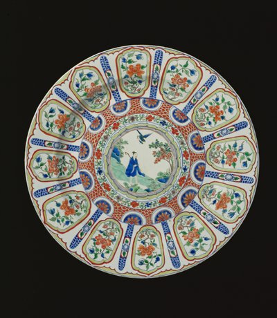 Laturi, joka kuvaa kuolematonta Tang-runoilijaa Li Baia, Kangxi-kausi, n. 1690 (posliini) tekijältä Chinese School