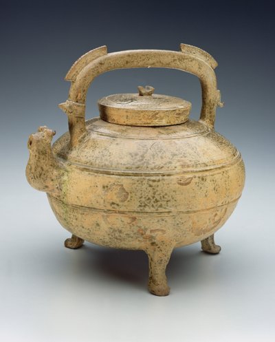 Lasitettu keramiikkakattila, sotivien valtioiden aikakausi, 1027-220 eKr. (keraaminen) tekijältä Chinese School