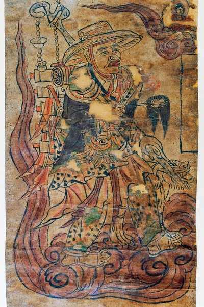 Pyhiinvaellusmunkki, miniatyyri, Dunhuang, kiinalainen sivilisaatio, 800-luku tekijältä Chinese School