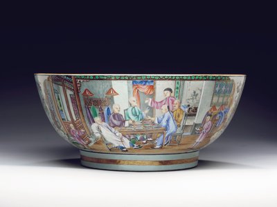 Harvinainen ja massiivinen boolikulho, n. 1775 tekijältä Chinese School