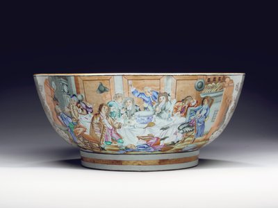 Harvinainen ja massiivinen boolikulho, n. 1775 tekijältä Chinese School
