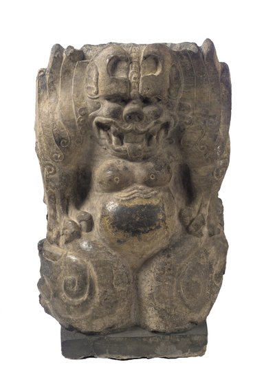Kyykkyvartija-demoni, Hebein maakunta, jakokausi, 550-577 (tumma kalkkikivi) tekijältä Chinese School