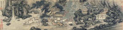 The Hall of Parents Ease, Ming- tai Qing-dynastia, mahdollisesti 1600-luku (muste ja väri paperille) tekijältä Chinese School
