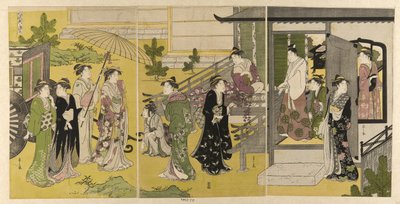Fuji no uraba sarjasta "A Fashionable Parody of the Tale of Genji (Furyu yatsushi Genji)" tekijältä Chobunsai Eishi