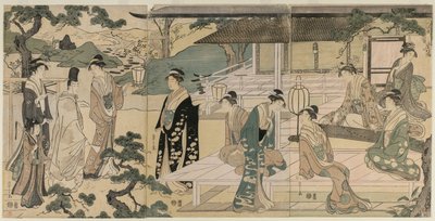 Matsukaze-luku Genjin tarinasta (sarjasta The Tale of Genji elegantissa modernissa mekossa) tekijältä Chobunsai Eishi