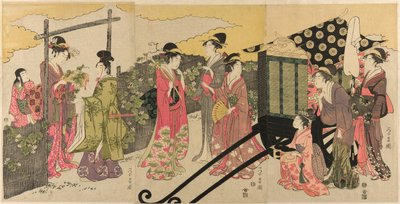 Parodia Genjin tarinan Yugao-luvusta tekijältä Chokosai Eisho