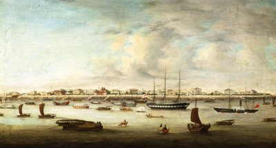 Kiinan kalastusalukset, Shanghai, n. 1857 tekijältä Chow Qua