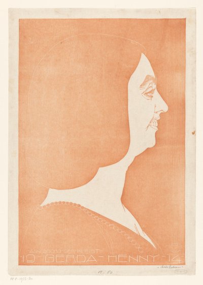 Gerda Hennyn muotokuva tekijältä Chris Lebeau (signed by artist)