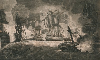 Näkymä kihlauksesta ja ikimuistoisesta voitosta 1. kesäkuuta 1794 tekijältä Christall