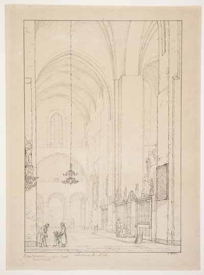 Julkaisija teokselle "Prospect of the interior of the Northern Transept of Aarhus Cathedral" tekijältä Christen Købke