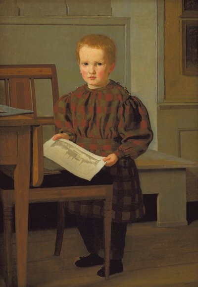 Taidemaalari C.W. Eckersbergin poika Julius isänsä studiossa tekijältä Christen Købke