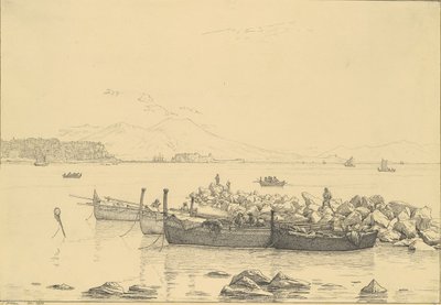 Napolinlahti ja Vesuvius taustalla tekijältä Christen Købke