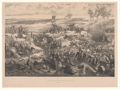Malachovin taistelu Malakoffin valloitus. 8. syyskuuta 1855 (otsikko esineessä) tekijältä Christiaan Bos