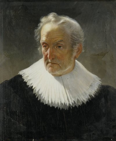 Vanha mies 1600-luvun mekossa tekijältä Christiaan Julius Lodewijk Portman