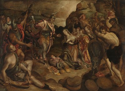 Daavidin ja Abigailin tapaaminen tekijältä Christiaen Jansz. van Bieselingen