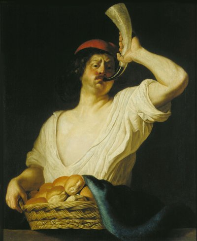 Leipuri puhaltaa torveaan, 1650. tekijältä Christiaen van Couwenbergh