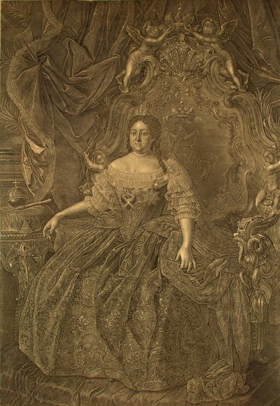 Keisarinna Anna Ioannovnan muotokuva 1693-1740, 1740-luku tekijältä Christian Albrecht Wortmann