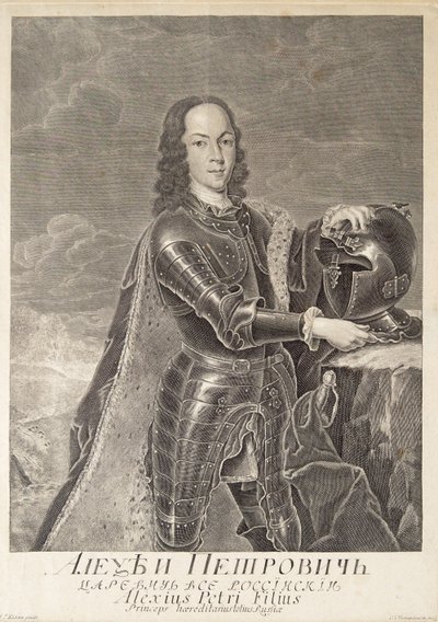 Venäjän Tsarevitš Aleksei Petrovitšin muotokuva 1690-1718, n. 1740 tekijältä Christian Albrecht Wortmann
