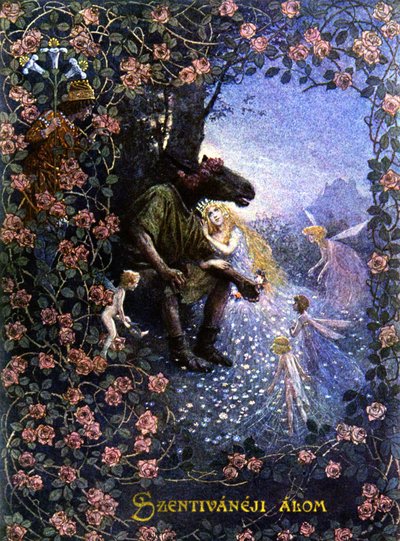 Juhannusyön unelma, noin 1900 (kuvitus). tekijältä Christian August Printz