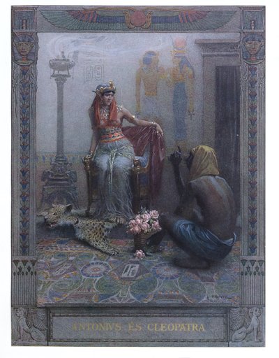 Kleopatra, kohtaus William Shakespearen (1564-1616) Anthony ja Kleopatrasta tekijältä Christian August Printz