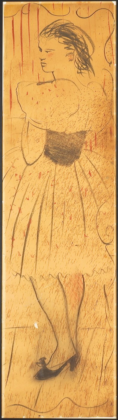 Triptyykki (piirustus ystävien kohtauksesta) (kynä paperille) (katso myös 742028-29) tekijältä Christian Bérard