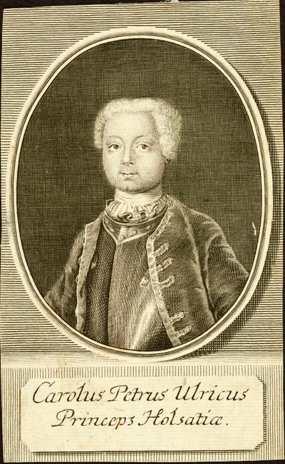 Holstein-Gottorpin herttua Karl Peter Ulrichin muotokuva 1728-1762, 1734. tekijältä Christian Friedrich Fritzsch