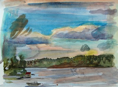 Saaristo 4, 2010 (akvarelli) tekijältä Christian Furr