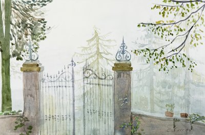 Portit sumussa, 2009 (akvarelli) tekijältä Christian Furr