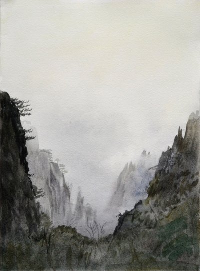 Alkaa uskoa, 2015 (akvarelli paperille) tekijältä Christian Furr
