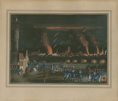 Ranskan armeija pommitti Frankfurt am Mainia 13. heinäkuuta 1796 tekijältä Christian Georg Schütz the Younger