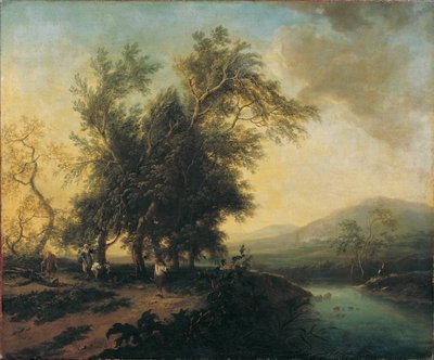 Landschaft mit Staffage tekijältä Christian Hilfgott Brand