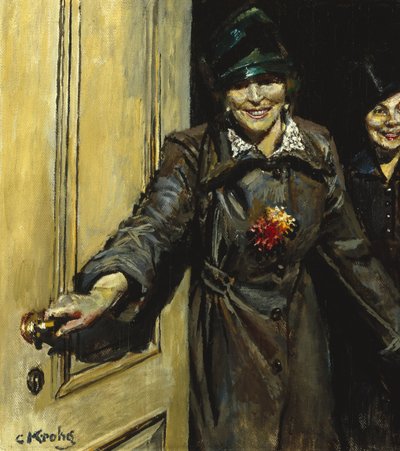 Täältä tullaan (öljy kankaalle) tekijältä Christian Krohg