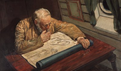 Karttatalossa (maalaus) tekijältä Christian Krohg