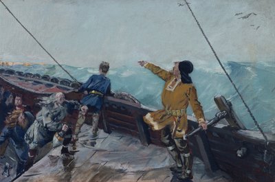 Leiv Eiriksson löytää Amerikan tekijältä Christian Krohg