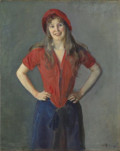 Taidemaalari Oda Krohgin muotokuva, s. Lasson tekijältä Christian Krohg