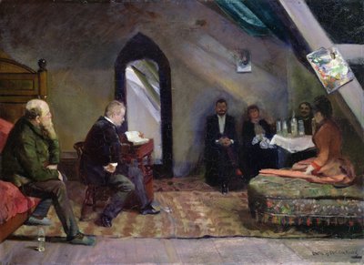 Lukeminen studiossa tekijältä Christian Krohg