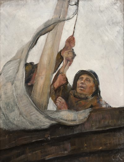 Purjehdus, noin 1900 tekijältä Christian Krohg