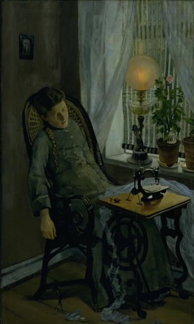 Ompelija tekijältä Christian Krohg