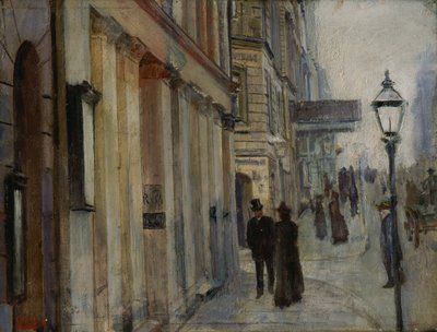Kulma Karl Johan Street ja Dronningen Street tekijältä Christian Krohg