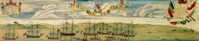 Perspektiivinäkymä Bostonin sataman saartoon, n. 1768 (wc paperilla) tekijältä Christian Remick