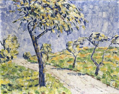 Syksyinen maisema; Herbstlandschaft, n. 1907 (öljy kankaalle) tekijältä Christian Rohlfs