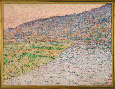 Ruhr-joki lähellä Herdecke (maalaus kankaalle) tekijältä Christian Rohlfs