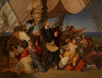 Columbus Discovers the Shores of America, 1846 tekijältä Christian Ruben