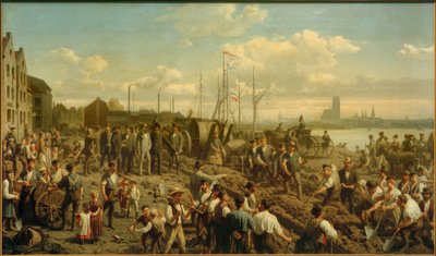 Lennätinkaapelin laskeminen vuonna 1878 tekijältä Christian Sell