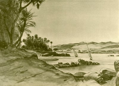 Feluccas Niilillä, Egypti, 1898. tekijältä Christian Wilhelm Allers